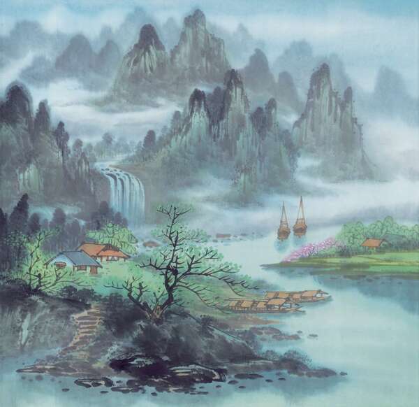 水墨山水畫(huà)圖片