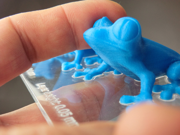 Makerbot复制2军蓝蛙层厚度比较板