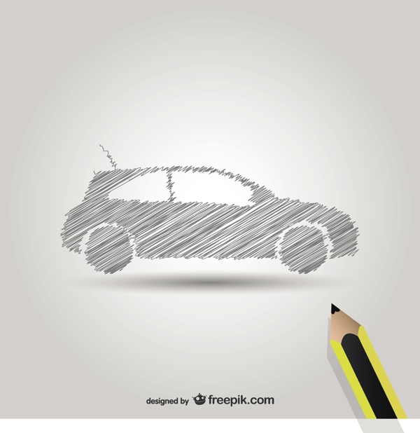 鉛筆畫汽車符號