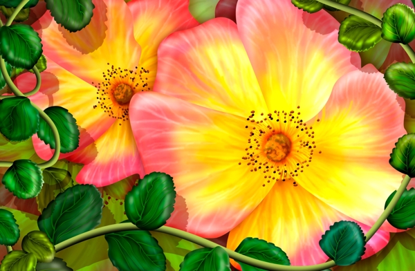 花模板