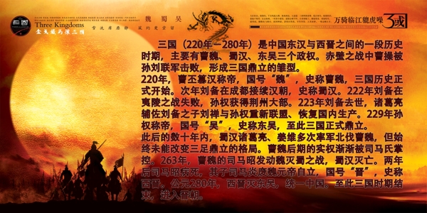 中國(guó)三國(guó)志黃金霸氣解說(shuō)海報(bào)