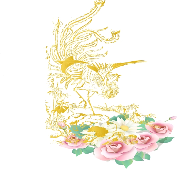 平面設計網(wǎng)頁設計矢量金鳳素材