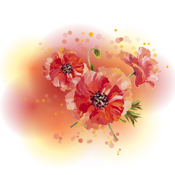 水彩繪花朵
