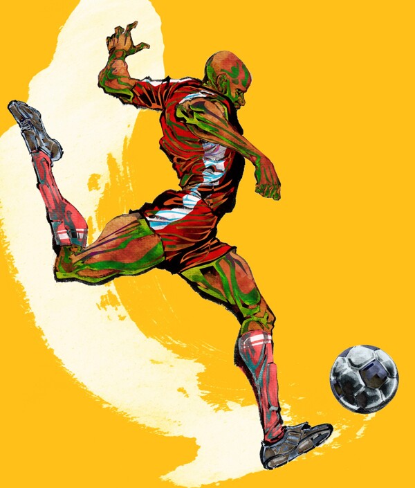 巴西世界杯人物插画集