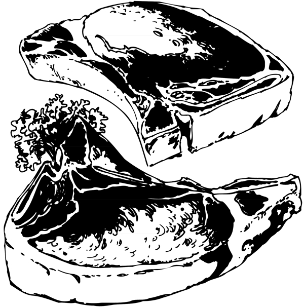 肉類食物矢量圖