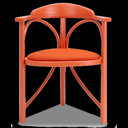 设计感橙色明亮艳色椅子产品实物
