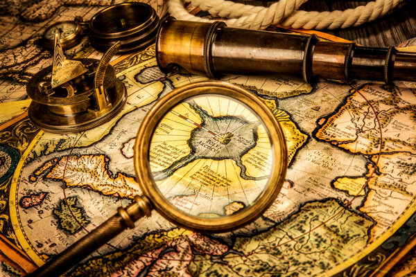 航海工具与怀旧地图