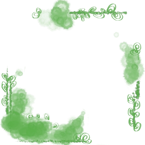 绿色的藤蔓叶子插画