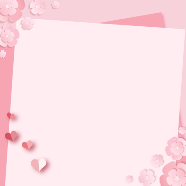 简约粉色几何手绘花朵服装PSD分层主图