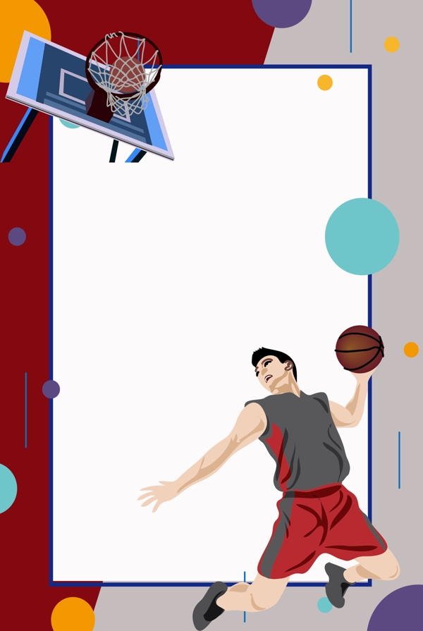 健身打篮球的男孩背景