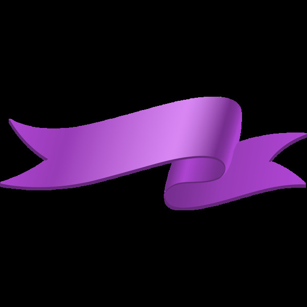紫色飘带元素