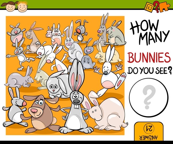 卡通矢量动物小兔子素材