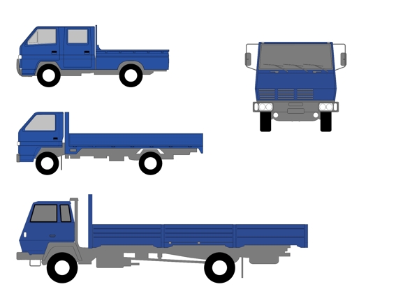 卡车货车车体广告模型