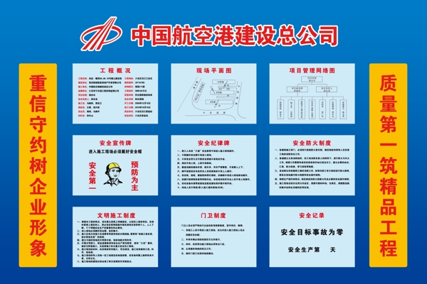 六牌一组建筑围档中国航空港工地看板图片