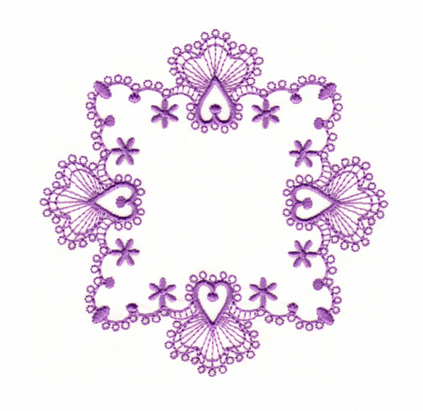 绣花色彩淡紫色家纺免费素材