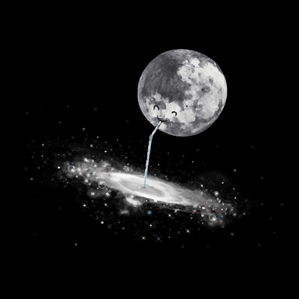 印花矢量圖星球生活元素吸管星空免費(fèi)素材