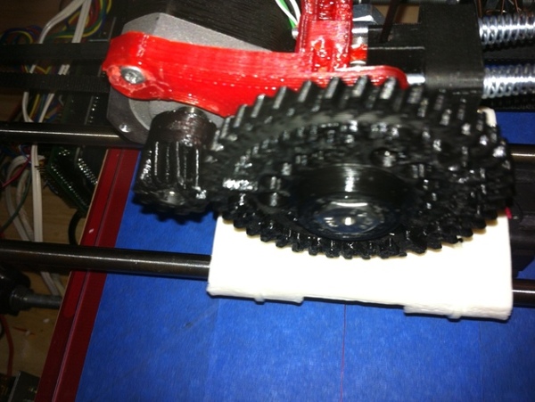 reprap2空轉(zhuǎn)螺旋齒輪