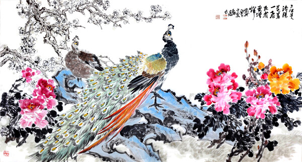 黄旸国画花鸟图片