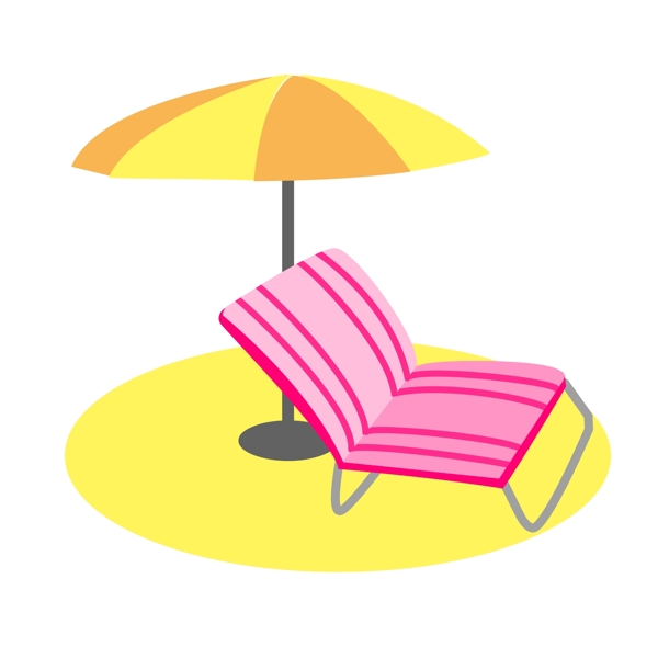 粉色躺椅装饰