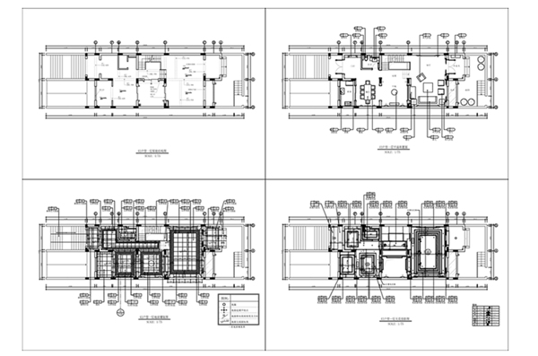 CAD联排别墅户型施工图
