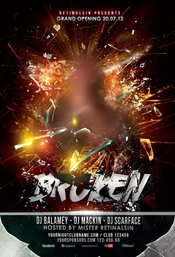 brokenflyer創(chuàng)意海報(bào)素材下載