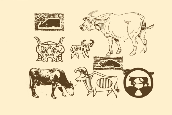 動物圖案牛圖片