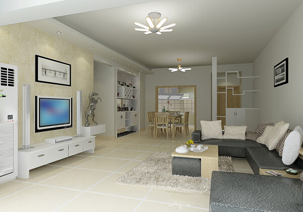 3d客厅模型图片