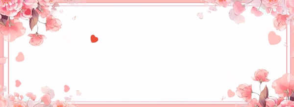 浪漫粉色情人節(jié)banner