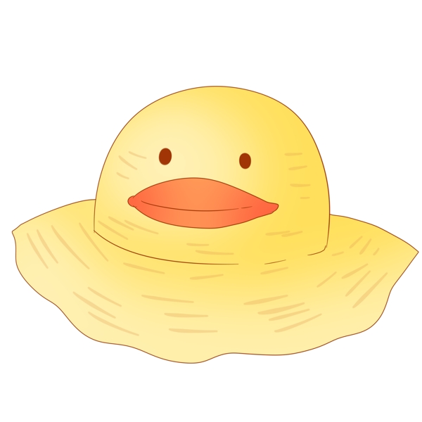 黄色小鸭遮阳帽图案