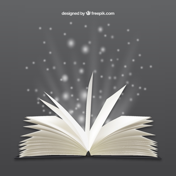 明亮的打開的書