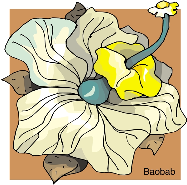 花朵花草鮮花矢量EPS格式0023