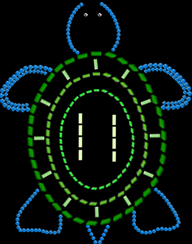 燙鉆動(dòng)物烏龜烏龜色彩免費(fèi)素材