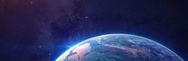 星空地球海報背景