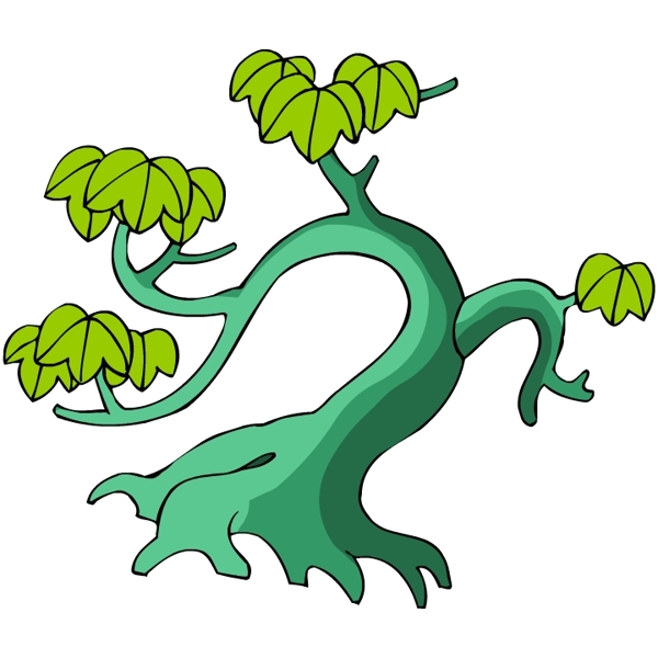 樹木古典插畫
