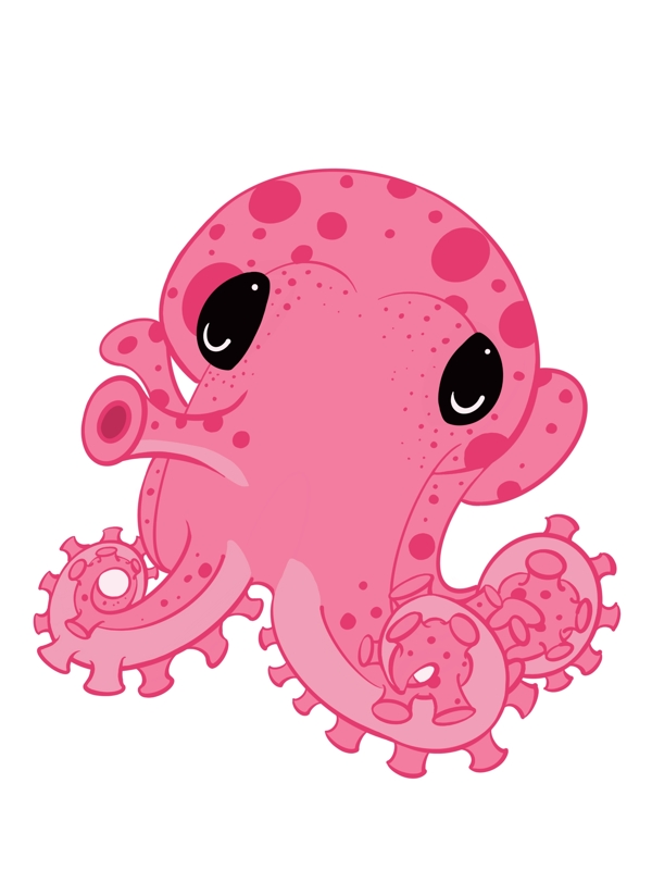 粉色卡通章鱼