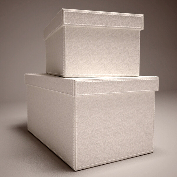 白色精致礼品盒3d模型