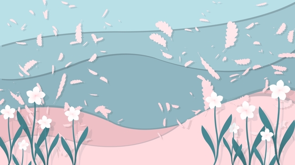 浪漫花海廣告背景