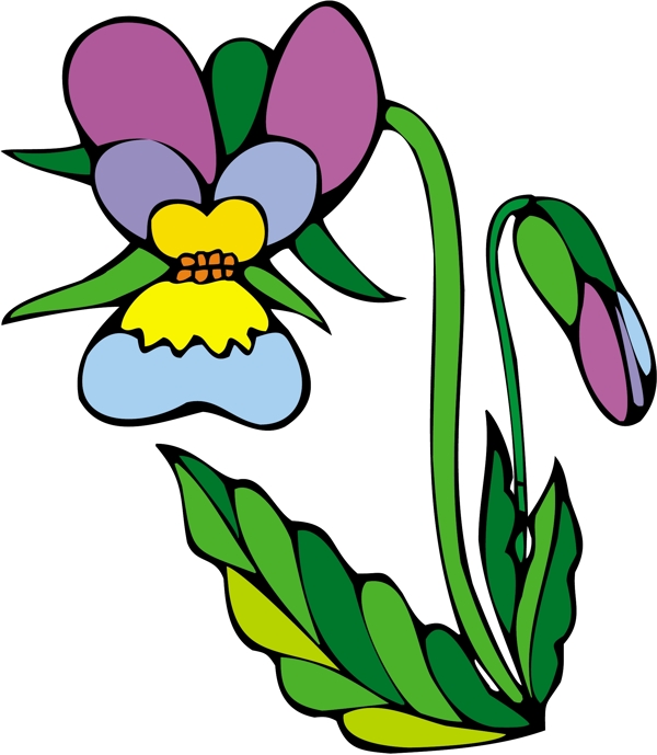 花朵花草鮮花矢量EPS格式0110