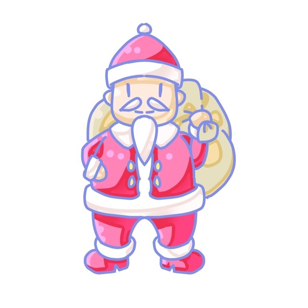 圣诞老人装饰插画
