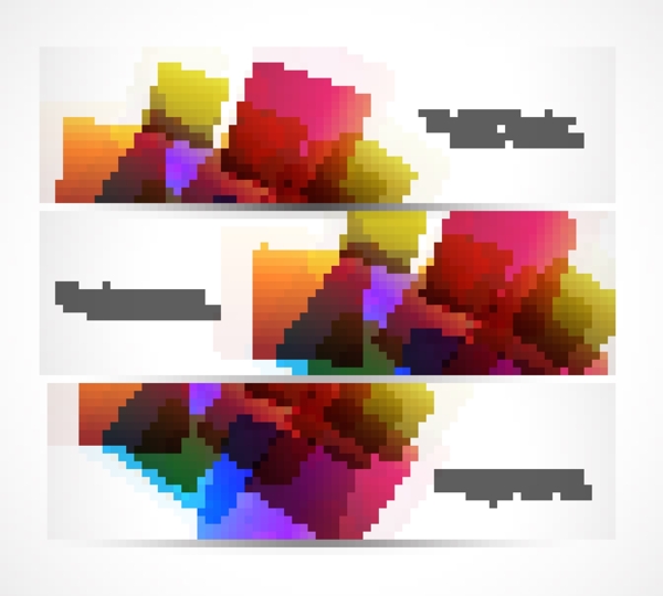 摘要現(xiàn)代圖形banner04向量