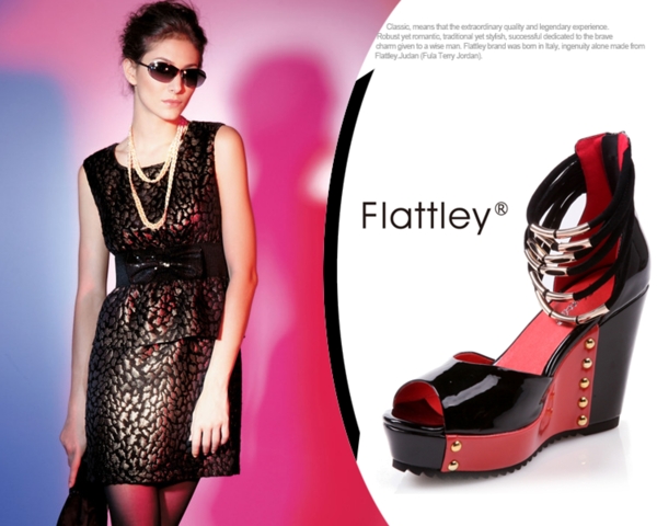 福拉特利女鞋广告图片