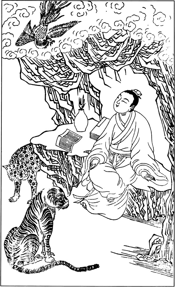 古版畫(huà)教化類(lèi)人物畫(huà)矢量EPS格式0456