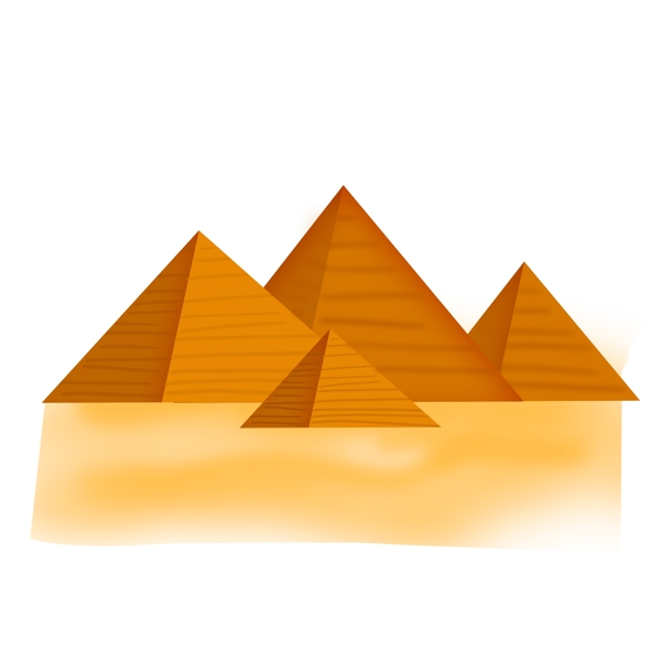 黄色的金字塔插画
