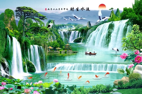 新中式背景墻