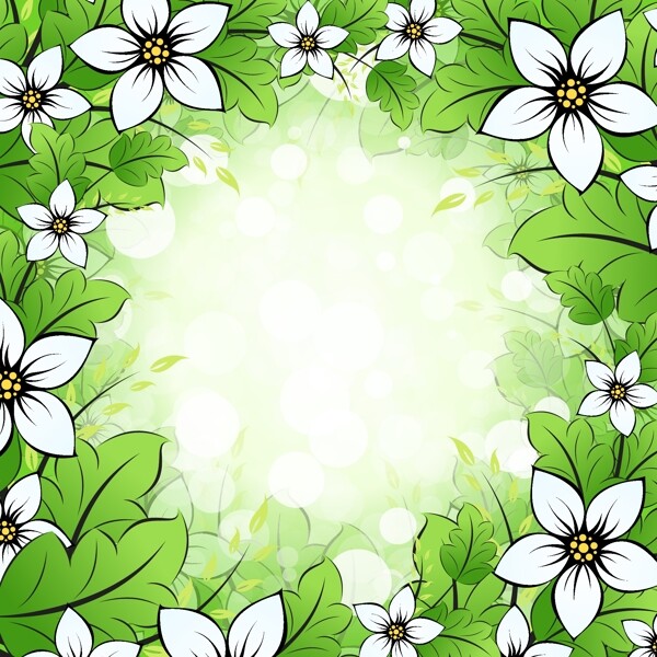 春季梔子花矢量素材下載
