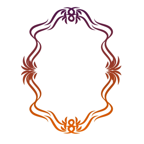 簡(jiǎn)約邊框漸變裝飾素材設(shè)計(jì)