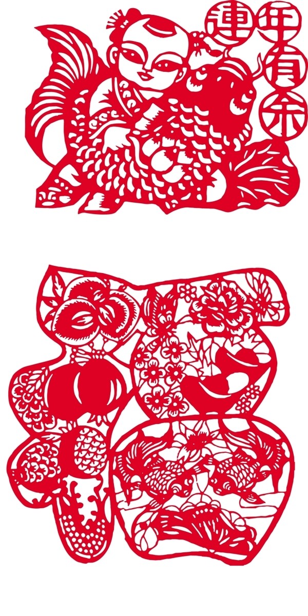 中國(guó)傳統(tǒng)剪紙矢量素材
