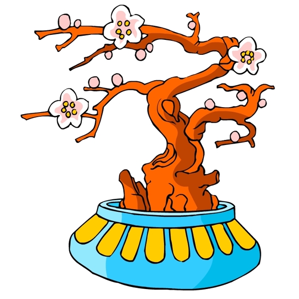 花卉古典插畫