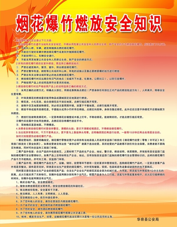 煙花爆竹燃放安全知識圖片