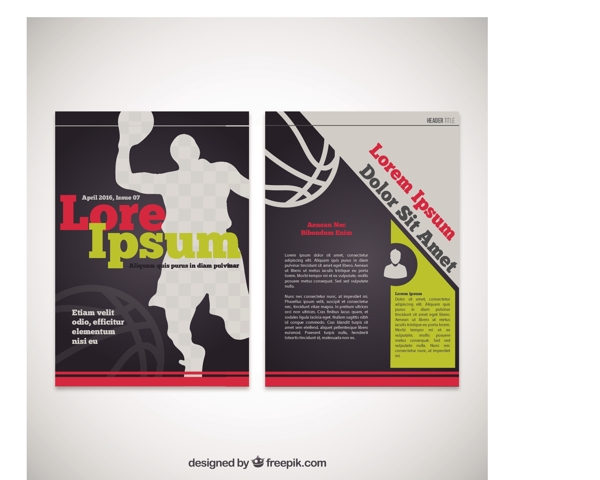 篮球杂志模板图片
